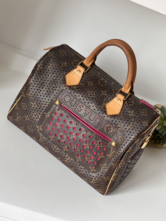 IMG_8559 Louis Vuitton Perforated Speedy 30 Fuchsia - Image 1