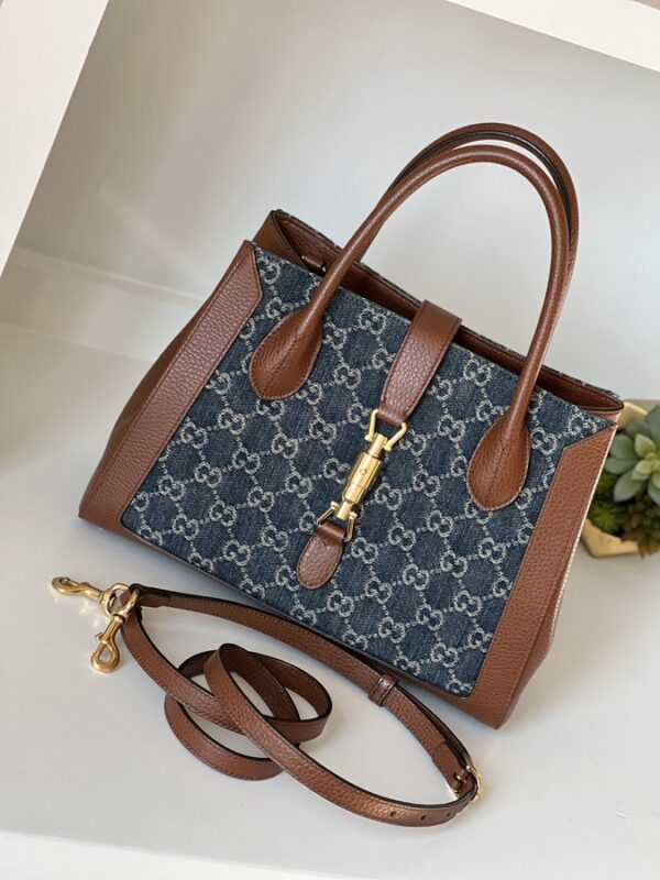 Gucci 1961 Jackie Tote Denim Medium - Image 1