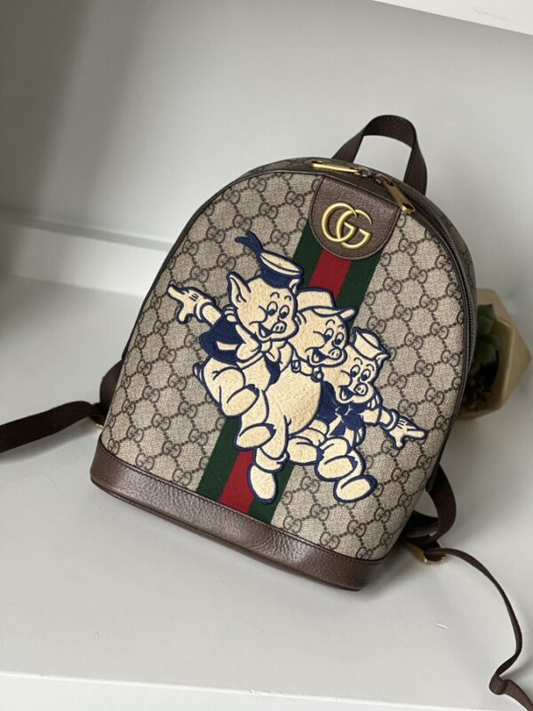 IMG_1934 Gucci GG Supreme Canvas Three Little Pigs Backpack - Image 1