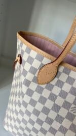 Louis Vuitton Neverfull MM Damier Azur Rose Ballerine - Image 2