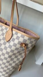Louis Vuitton Neverfull MM Damier Azur Rose Ballerine - Image 3