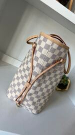 Louis Vuitton Neverfull MM Damier Azur Rose Ballerine - Image 5