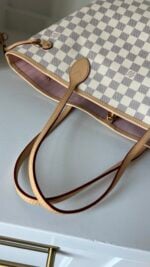 Louis Vuitton Neverfull MM Damier Azur Rose Ballerine - Image 11
