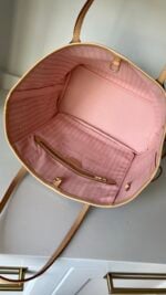 Louis Vuitton Neverfull MM Damier Azur Rose Ballerine - Image 12