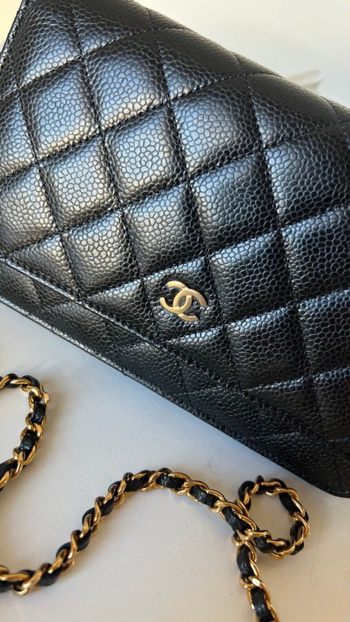 Chanel WOC Wallet On Chain Black Caviar - LVLENKA Luxury