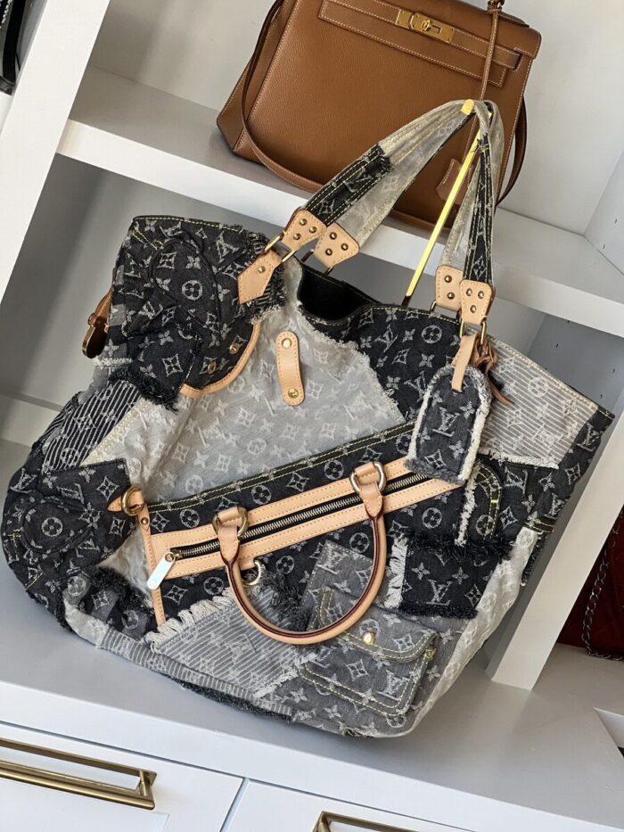 Louis Vuitton Denim Patchwork Cabby XL Shoulder Bag - Image 1