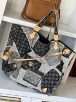 Louis Vuitton Denim Patchwork Cabby XL Shoulder Bag - Image 7