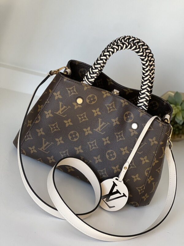 Louis Vuitton Monogram Braided Montaigne BB Creme Beige - Image 1