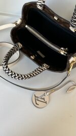 Louis Vuitton Monogram Braided Montaigne BB Creme Beige - Image 12