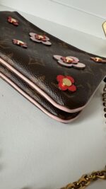 Louis Vuitton Monogram Blooming Flowers Double Zip Pochette - Image 4