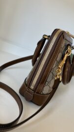 Gucci Mini Horsebit 1955 Top Handle Crossbody Supreme Brown - Image 3