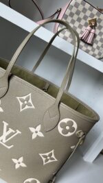 Louis Vuitton Neverfull MM Empreinte Kaki Cream - Image 3