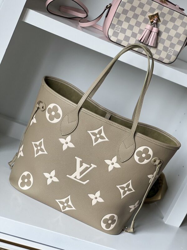Louis Vuitton Neverfull MM Empreinte Kaki Cream - Image 6