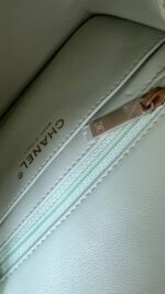Chanel Lambskin Quilted CC Pearl Crush Mini Square Flap Light Green - Image 22