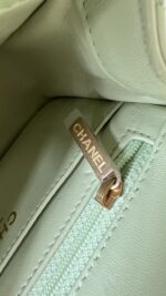 Chanel Lambskin Quilted CC Pearl Crush Mini Square Flap Light Green - Image 23