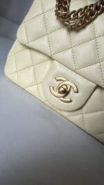 Chanel Lambskin Quilted Mini Pearl Crush Flap Yellow - Image 2