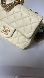 Chanel Lambskin Quilted Mini Pearl Crush Flap Yellow - Image 3