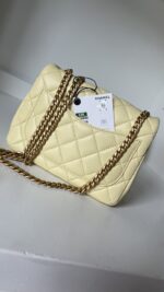 Chanel Lambskin Quilted Mini Pearl Crush Flap Yellow - Image 5
