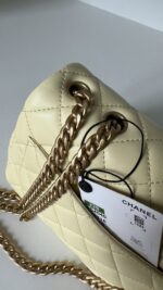 Chanel Lambskin Quilted Mini Pearl Crush Flap Yellow - Image 6