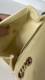 Chanel Lambskin Quilted Mini Pearl Crush Flap Yellow - Image 15