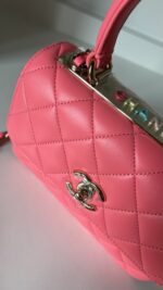 Chanel 24C Cruise Top Handle Coral Lambskin 3 Way - Image 2