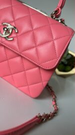 Chanel 24C Cruise Top Handle Coral Lambskin 3 Way - Image 5
