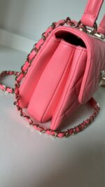 Chanel 24C Cruise Top Handle Coral Lambskin 3 Way - Image 12