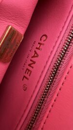 Chanel 24C Cruise Top Handle Coral Lambskin 3 Way - Image 17