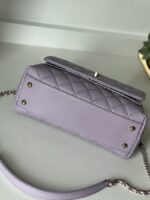 Chanel Caviar Quilted Mini Coco Handle Flap Light Purple - Image 5