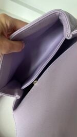 Chanel Caviar Quilted Mini Coco Handle Flap Light Purple - Image 12