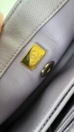 Chanel Caviar Quilted Mini Coco Handle Flap Light Purple - Image 13