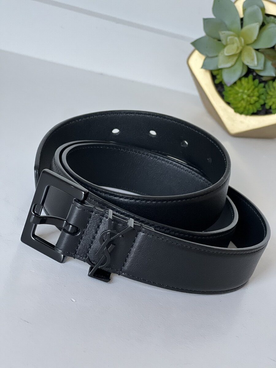 black ysl belt
