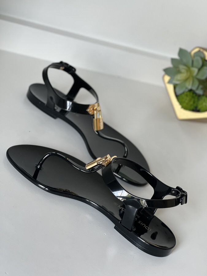 Louis Vuitton Bikini Sandals Black 36 - LVLENKA Luxury