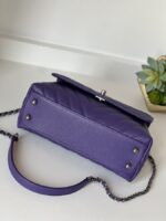 Chanel Chevron Quilted Mini  Coco Top Handle Flap Purple Caviar - Image 8