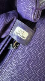 Chanel Chevron Quilted Mini  Coco Top Handle Flap Purple Caviar - Image 24