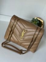 YSL Small LouLou Natural Tan