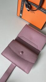 Hermes Bearn Card Holder Wallet Epsom Pink - Image 6