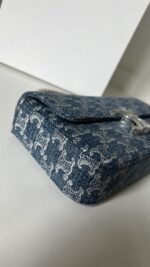 Celine Claude Denim Chain Shoulder Bag - Image 9