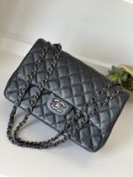 Chanel Jumbo Classic Double Flap Pearly Charcoal Caviar