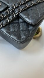 Chanel Jumbo Classic Double Flap Pearly Charcoal Caviar - Image 2