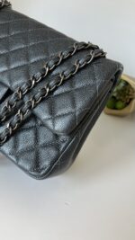 Chanel Jumbo Classic Double Flap Pearly Charcoal Caviar - Image 3