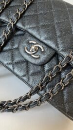 Chanel Jumbo Classic Double Flap Pearly Charcoal Caviar - Image 4