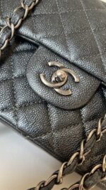 Chanel Jumbo Classic Double Flap Pearly Charcoal Caviar - Image 5