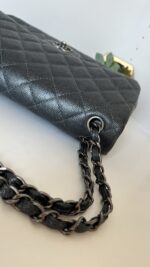 Chanel Jumbo Classic Double Flap Pearly Charcoal Caviar - Image 11