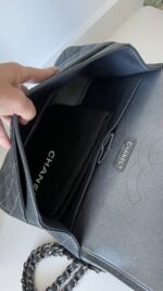 Chanel Jumbo Classic Double Flap Pearly Charcoal Caviar - Image 20