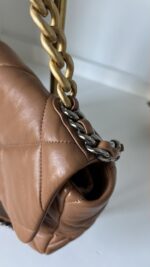 Chanel 19 Large Lambskin Caramel - Image 6