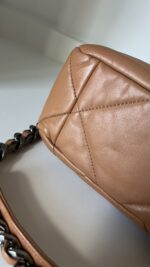 Chanel 19 Large Lambskin Caramel - Image 11