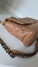 Chanel 19 Large Lambskin Caramel - Image 12