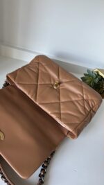 Chanel 19 Large Lambskin Caramel - Image 16