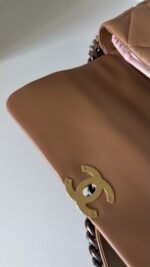Chanel 19 Large Lambskin Caramel - Image 17
